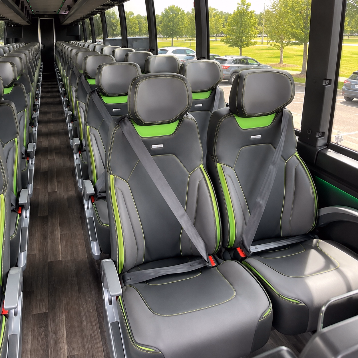 visalia charter bus interior