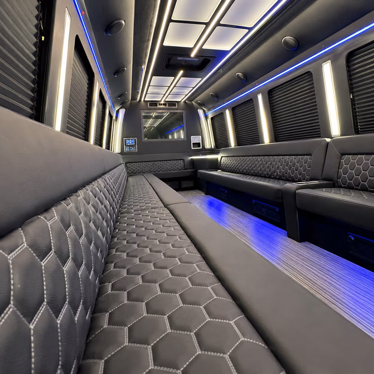 visalia party bus rental interior